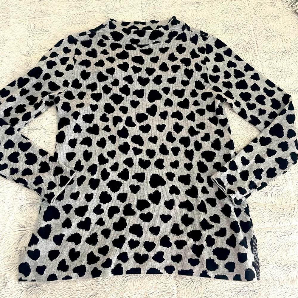 LOFT size S heart sweater